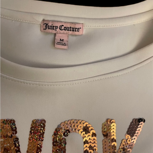 M Juicy Couture Sweatshirt White & Gold - Picture 2 of 5
